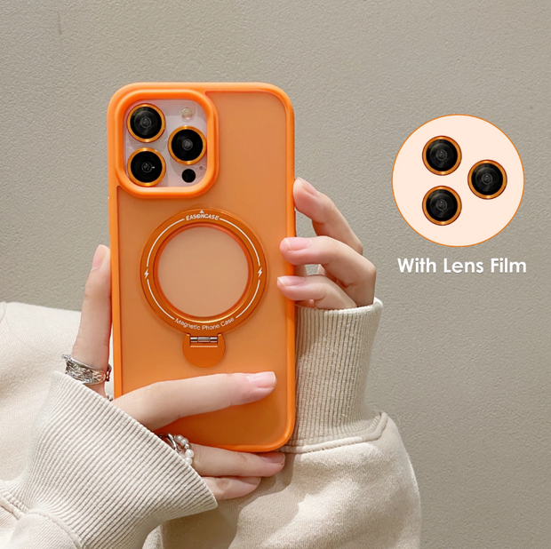 Magnetic Kickstand 2in1 Case & Lens Film