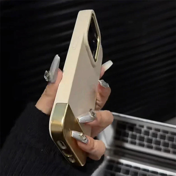 Luxury Plating Gold Splicing Case