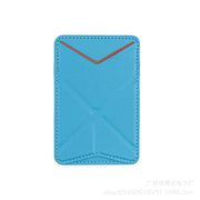 Leather Card Bag Magnetic Foldable Invisible Bracket